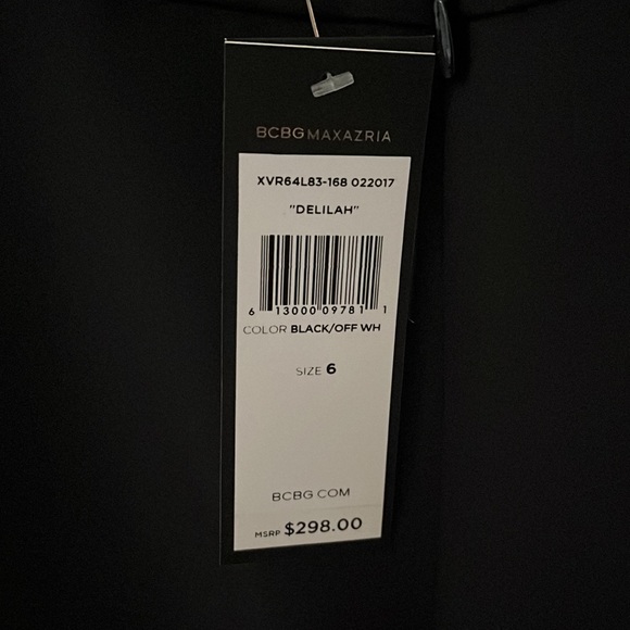 BCBG NWT black and off-white backless dress - Picture 6 of 9